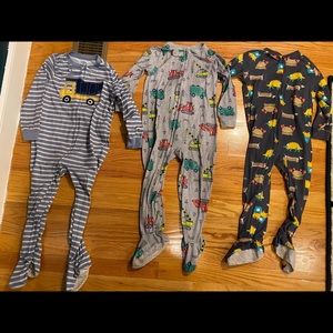 bundle of three boys onesie pajamas